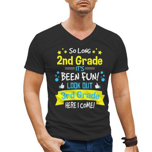 So Long 2nd Grade Here I Come 3rd Grader Graduation Men's V-Neck T-Shirt - Best Gift Smart