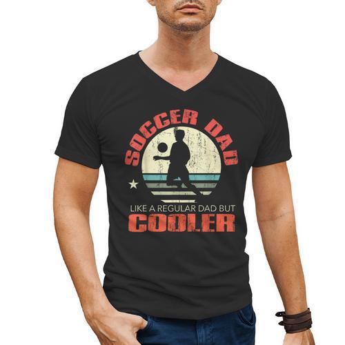 Soccer Dad Player Fan Best For Men Men's V-Neck T-Shirt - Father's Day Fun
