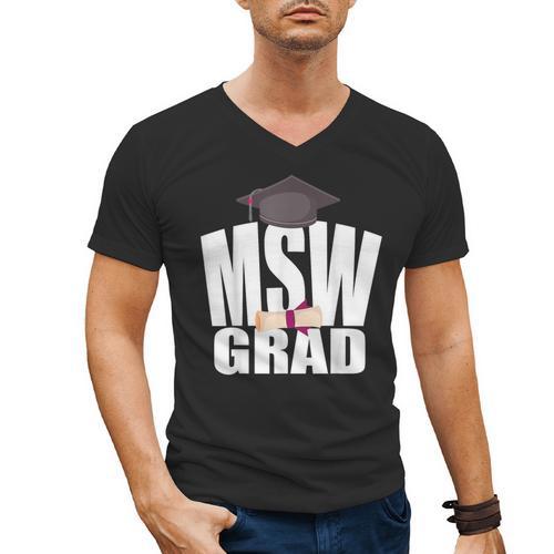 Social Work MSW Graduation Masters Degree Worker 2020 Men's V-Neck T-Shirt - Best Gift Smart