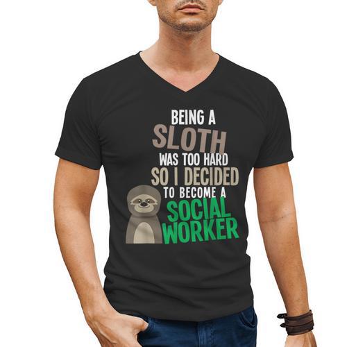 Social Work Student Masters Degree Graduation Men's V-Neck T-Shirt - Best Gift Smart