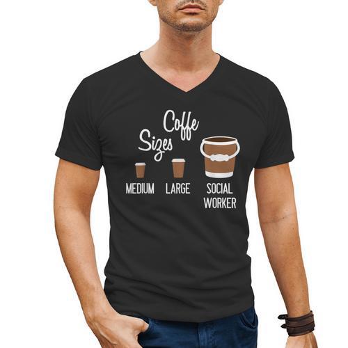 Social Work s Coffee Graduation Social Worker Men's V-Neck T-Shirt - Best Gift Smart
