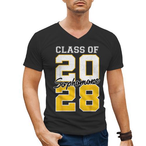 Sophomore 2028 Class Of 2028 Graduation 2028 10th Grade Men's V-Neck T-Shirt - Best Gift Smart