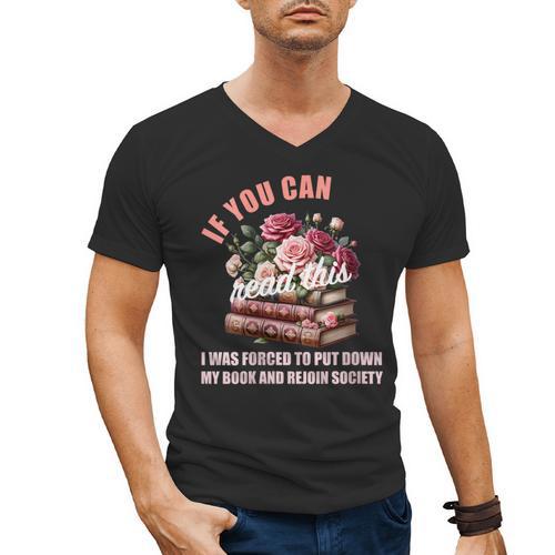 Spicy Book Lover Merch If You Can Read This Fairy Tales Now Men's V-Neck T-Shirt - Bookorys