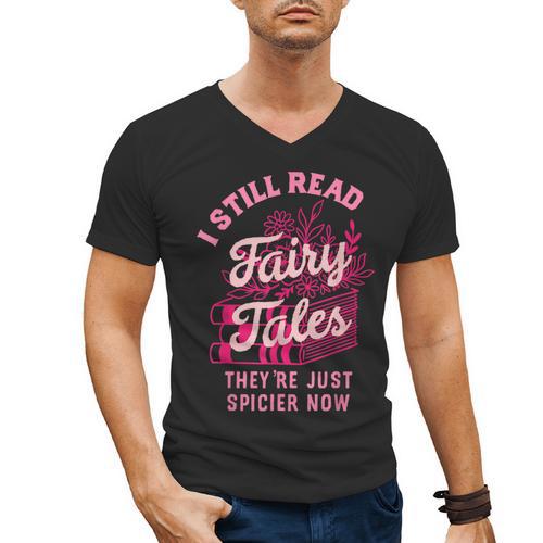 Spicy Book Lover For Women Who Love To Read Romance Fantasy Men's V-Neck T-Shirt - Bookorys DE