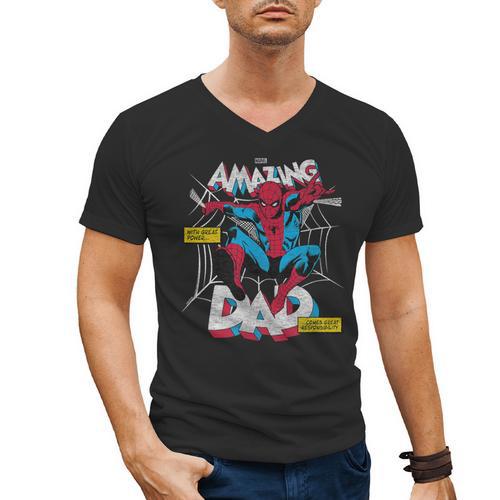 Spider-Man Amazing Dad Men's V-Neck T-Shirt - Father's Day Fun