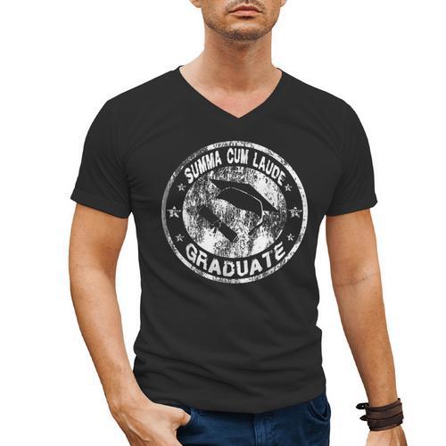 Summa Cum Laude Graduate Graduation T Shirt Men Women Men's V-Neck T-Shirt - Best Gift Smart