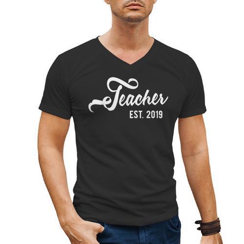 Teacher Graduation Shirt New Teacher Men Women Men's V-Neck T-Shirt - Best Gift Smart
