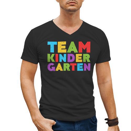 Team Kindergarten Shirt Teacher Back To School Graduation Men Women Girls Kids Men's V-Neck T-Shirt - Best Gift Smart