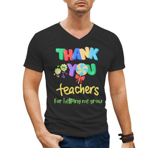 Thank You Teacher Appreciation Graduation Men Women Kids Men's V-Neck T-Shirt - Best Gift Smart