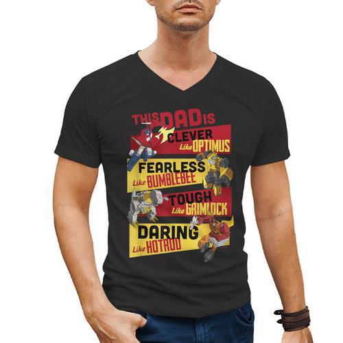 Transformers Father's Day Vintage Autobots Line Up Dad Is Men's V-Neck T-Shirt - Father's Day Fun