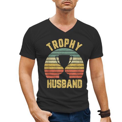 Trophy Husband For Cool Father Or Dad Men's V-Neck T-Shirt - Father's Day Fun