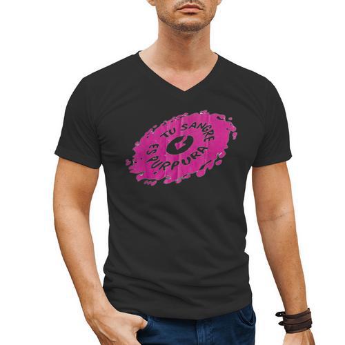 Tu Sangre Es Purpura Mexican Nostalgia Men's V-Neck T-Shirt - Figerry