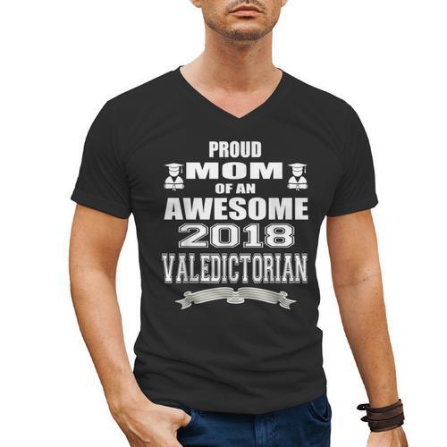 Valedictorian Scholar Mom T Shirt Graduation Speech Men's V-Neck T-Shirt - Best Gift Smart