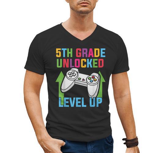 VIDEO GAMER Graduation Student Teacher Last Day School Kids Men's V-Neck T-Shirt - Best Gift Smart