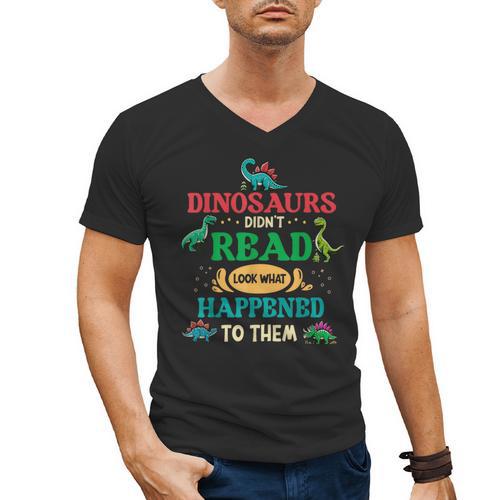 Vintage Librarian Book Reader Library Book Reading Men's V-Neck T-Shirt - Bookorys AU