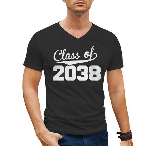 Women's Class Of 2038 Kid Adult Future Year Kindergarten Graduation Men's V-Neck T-Shirt - Best Gift Smart