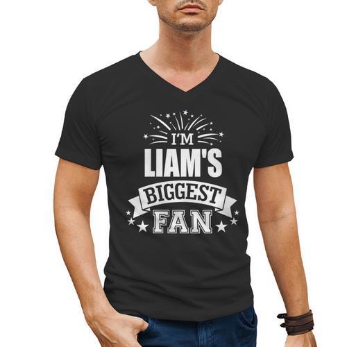 Women's Liam Personalized Name Sports Fan Birthday Graduation Men's V-Neck T-Shirt - Best Gift Smart