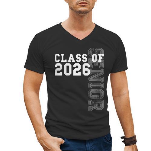 Women's Senior Class Of 2026 Graduation Year High School & College Men's V-Neck T-Shirt - Best Gift Smart