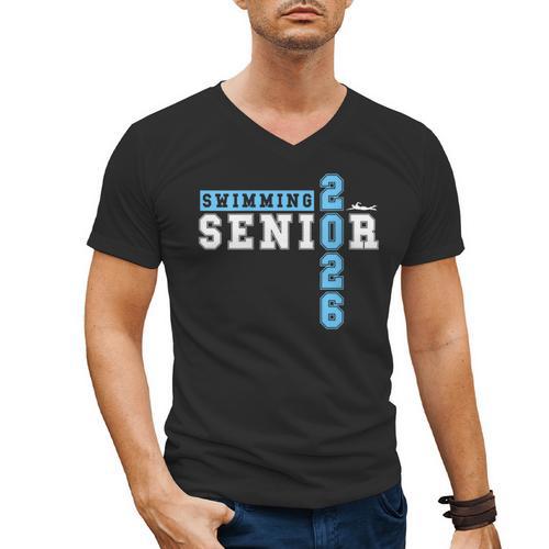 Women's Swimming Senior Night Swim Senior 2026 Graduation 39 Men's V-Neck T-Shirt - Best Gift Smart