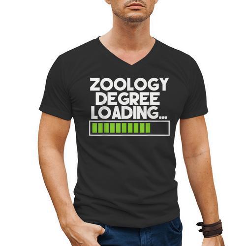 Zoology Degree Loading Zoologist Graduation Student Tee Men's V-Neck T-Shirt - Best Gift Smart