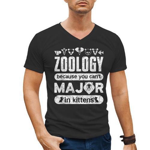 Zoology Major Graduation Zoology Quote Men's V-Neck T-Shirt - Best Gift Smart