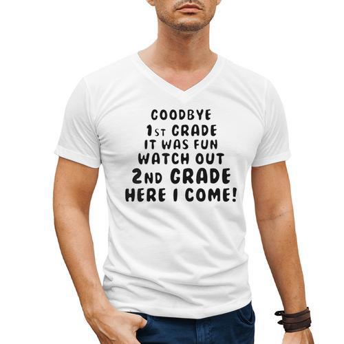 1st First Grade Graduation Tshirt Moving On To 2nd Grade Men's V-Neck T-Shirt - Best Gift Smart