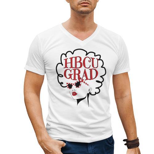 African American HBCU Grad College Graduation Men's V-Neck T-Shirt - Best Gift Smart