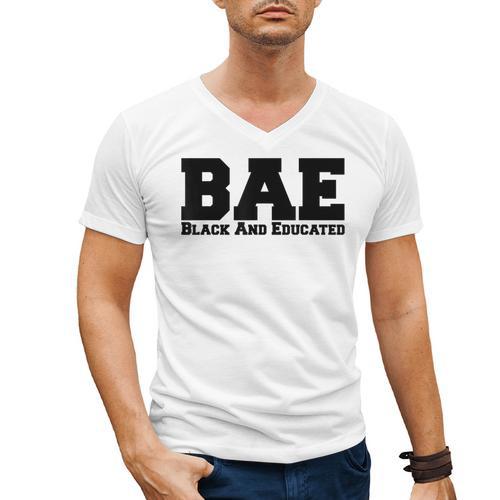 BAE And Educated Black History Month Graduation Men's V-Neck T-Shirt - Best Gift Smart