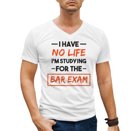 Bar Exam Tee Shirt Law School Graduation Men's V-Neck T-Shirt - Best Gift Smart