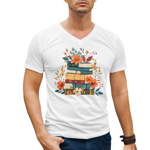 Book Lover Librarian Reading Library Readers Premium Tri-Blend Men's V-Neck T-Shirt - Bookorys