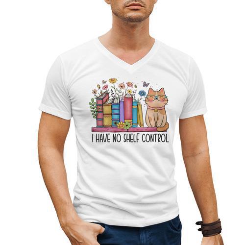 Book Lovers I Have No Shelf Control Men's V-Neck T-Shirt - Bookorys