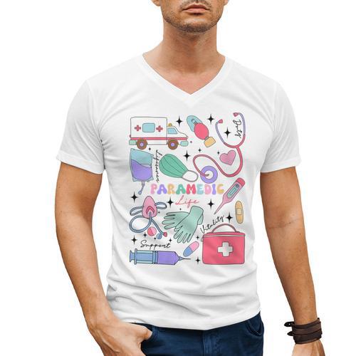 Can’t Talk Right Now Doing Paramedic Nurse Graduation Men's V-Neck T-Shirt - Best Gift Smart