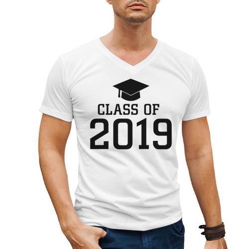 Class Of 2019 Shirt Graduation Gift Men's V-Neck T-Shirt - Best Gift Smart