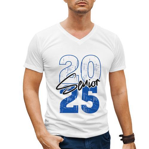 Class Of 2025 Senior Graduation 2025 Blue Men's V-Neck T-Shirt - Best Gift Smart