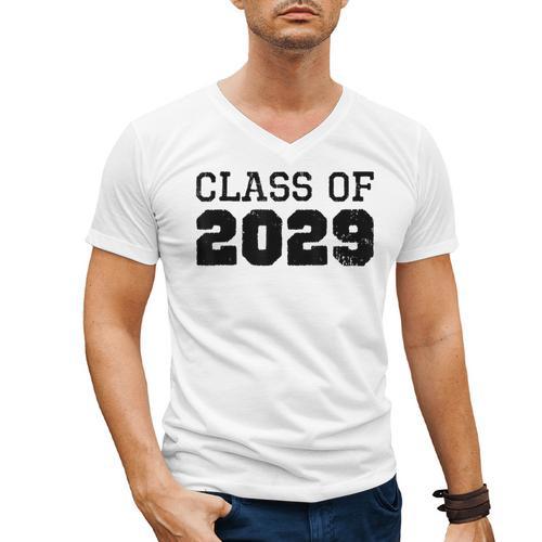 Class Of 2029 Future Graduation Vintage T-Shirt Men's V-Neck T-Shirt - Best Gift Smart