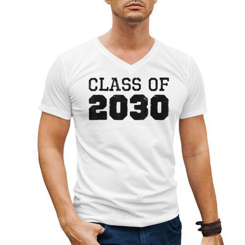 Class Of 2030 Future Graduation Vintage T-Shirt Men's V-Neck T-Shirt - Best Gift Smart