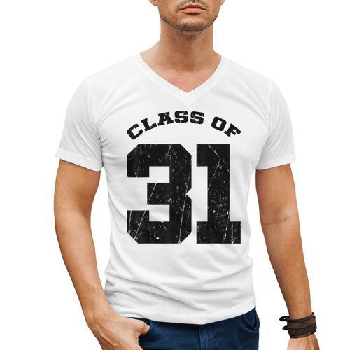 Class Of 31 Date High School Kindergarten Graduation Shirt Men's V-Neck T-Shirt - Best Gift Smart