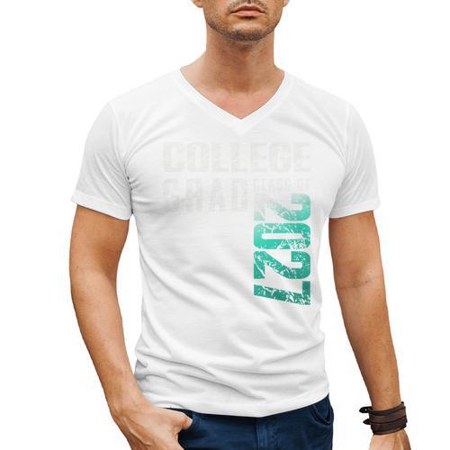 College Grad Class Of 2027 Graduation Men's V-Neck T-Shirt - Best Gift Smart