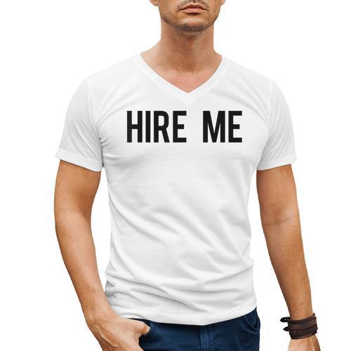 College Graduation Hire Me Men's V-Neck T-Shirt - Best Gift Smart