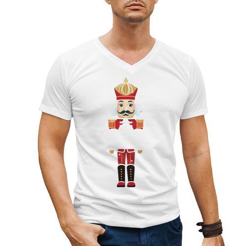 Cool Dad Nutcracker Christmas Family Matching Pajama Men's V-Neck T-Shirt - Father's Day Fun