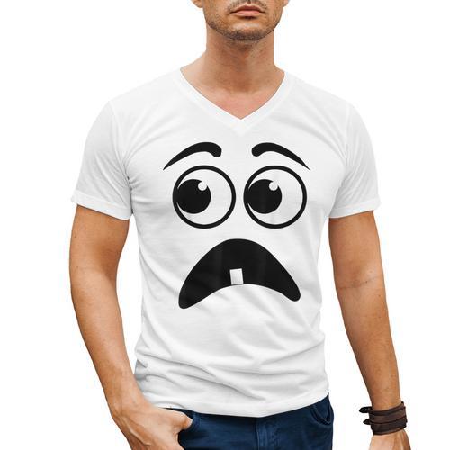 Creepy Face Carrot Halloween Book Character Costume Men's V-Neck T-Shirt - Bookorys AU