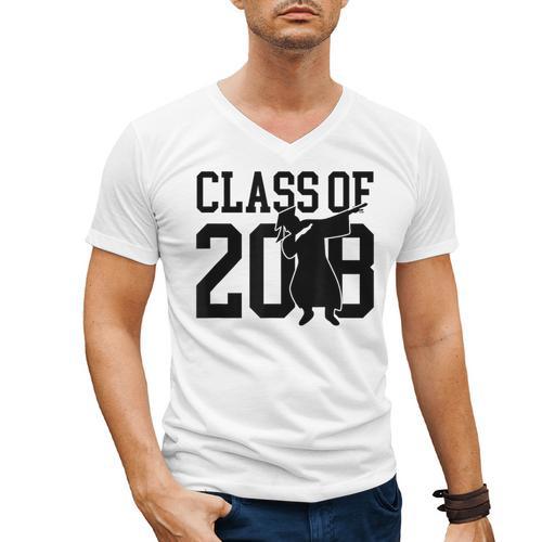 Dabbing Graduation Shirt Class Of 2018 Men's V-Neck T-Shirt - Best Gift Smart