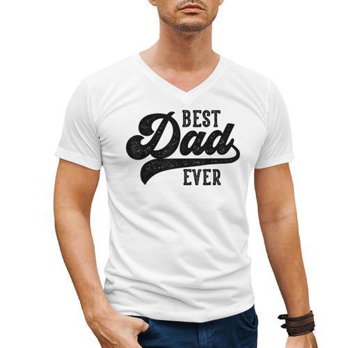 Dad From Kids Best Dad Ever Father's Day Men's V-Neck T-Shirt - Father's Day Fun