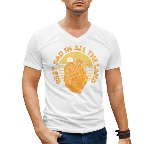 Disney The Lion King Father's Day Best Dad In All The Land Men's V-Neck T-Shirt - Father's Day Fun