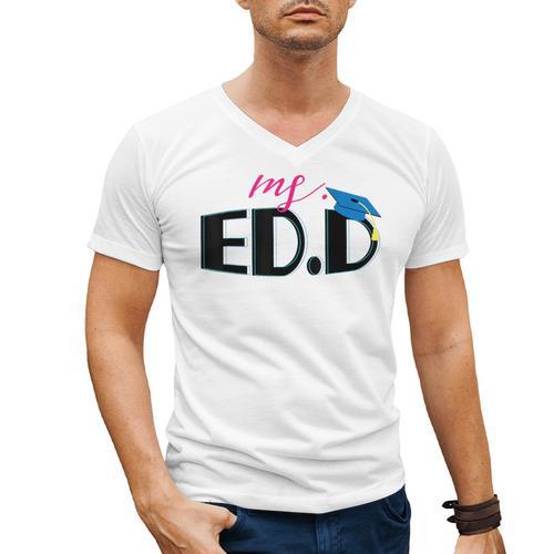 Doctor Of Education EDD Graduation 2021 Men's V-Neck T-Shirt - Best Gift Smart