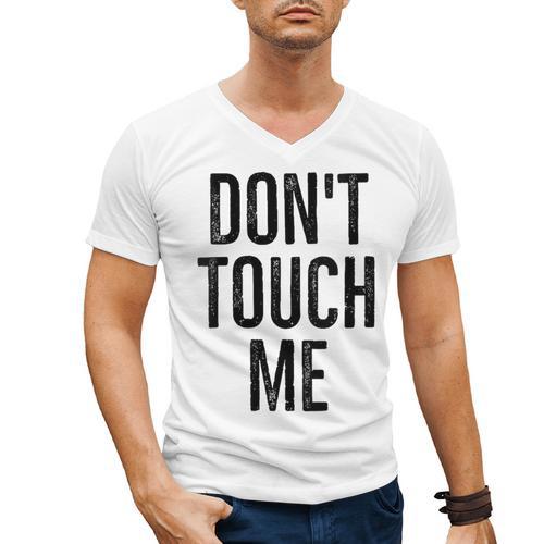 Don't Touch Me Introvert Antisocial Introverted Men's V-Neck T-Shirt - Raresse