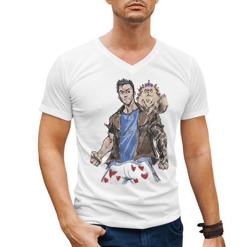 Dungeon Crawler Carl Sketchbook Princess Donut And Carl Book Men's V-Neck T-Shirt - Bookorys