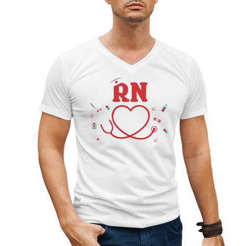 Earned It Registered Nurse Class Of 2026 RN Nurse Graduation Men's V-Neck T-Shirt - Best Gift Smart
