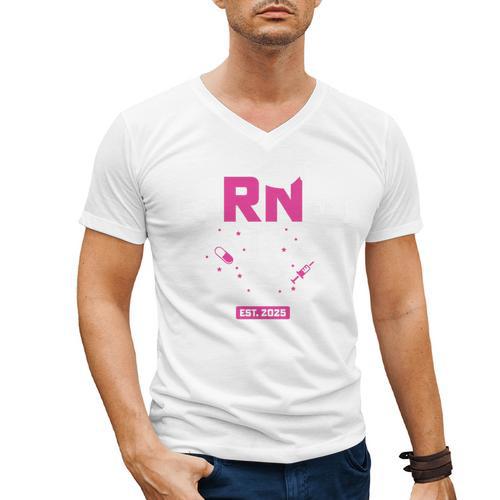 Earned It RN 2025 Nurse Graduation Nursing School Graduate Premium Tri-Blend Men's V-Neck T-Shirt - Best Gift Smart