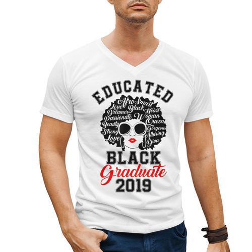 Educated Graduate 2019 Graduation Cute T Shirt Men's V-Neck T-Shirt - Best Gift Smart